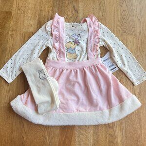 Disney Baby Winnie The Pooh Outfit Pink Girl Winter Size 24 Months NWT